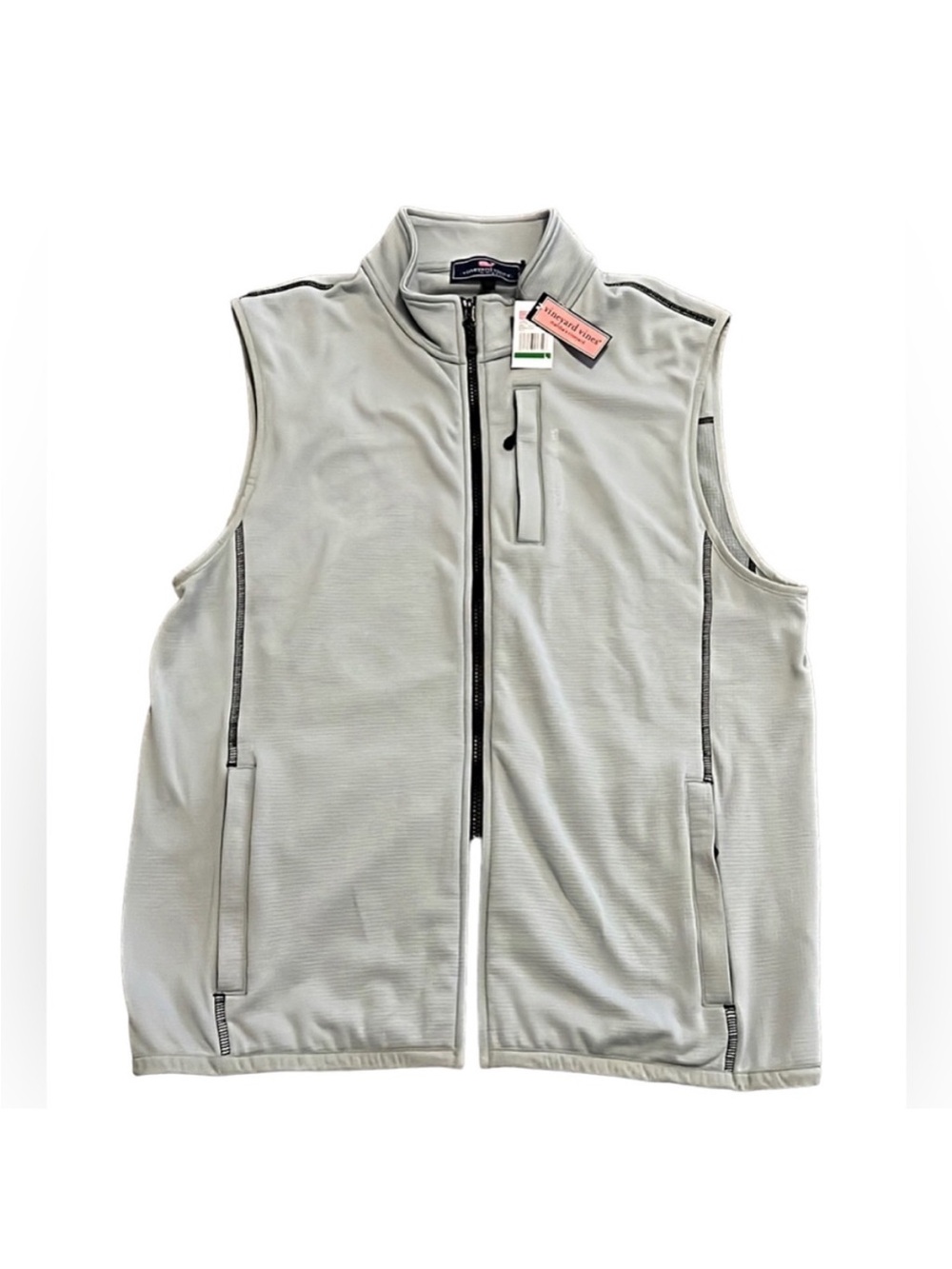 Vineyard Vines Grid Fleece Performance Vest NWT Large
